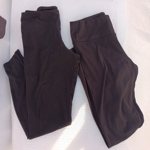 3 Pairs Felina Black & Gray Leggings Velvety Soft Lightweight Women's Size Large - Picture 1 of 7